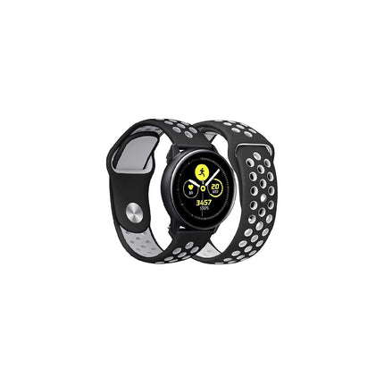Bracelet IBROZ Samsung/Huawei Sport 20mm blanc+gris x2