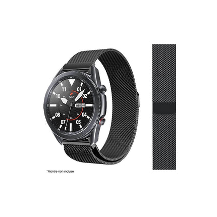 Bracelet IBROZ Samsung/Huawei 22mm Maille noir
