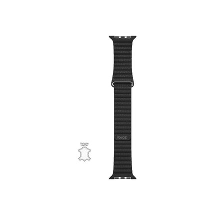 Bracelet IBROZ Apple Watch Cuir Loop 42/44/45mm noir