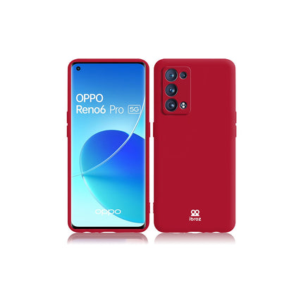 Coque IBROZ Oppo Reno 6 Pro Silicone rouge