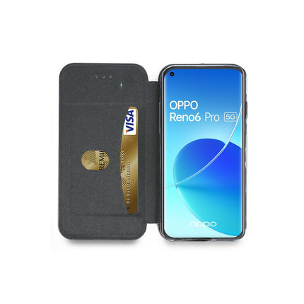 Etui IBROZ Oppo Reno 6 Pro Cuir noir