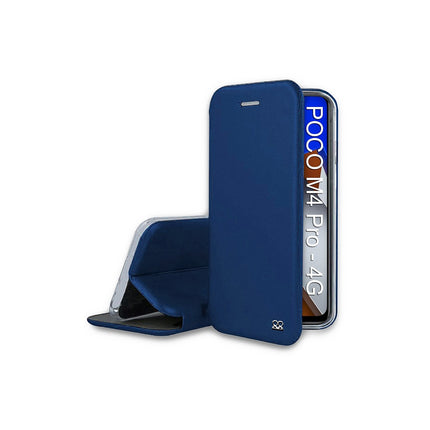 Etui IBROZ Xiaomi Poco M4 Pro 4G Cuir Bleu
