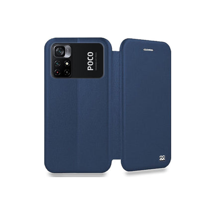 Etui IBROZ Xiaomi Poco M4 Pro 4G Cuir Bleu