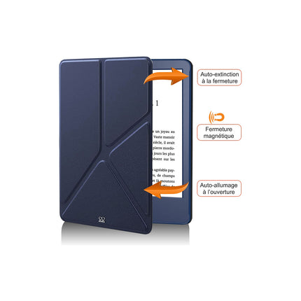 Etui IBROZ Origami Kindle Paperwhite 2024 7p bleu