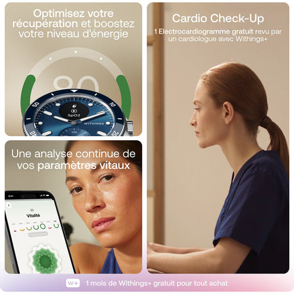 Montre santé WITHINGS Scanwatch Nova Bleue