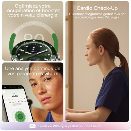 Montre santé WITHINGS Scanwatch Nova verte