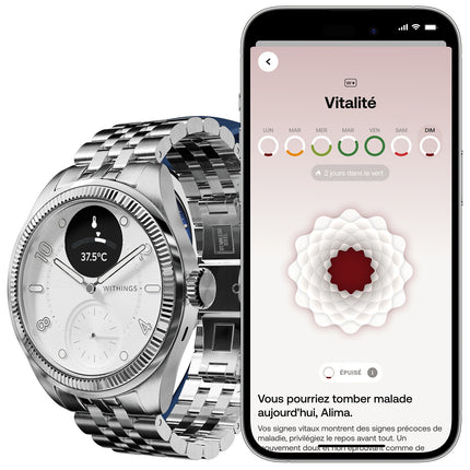 Montre santé WITHINGS Scanwatch Nova Brilliant 39mm Titanium