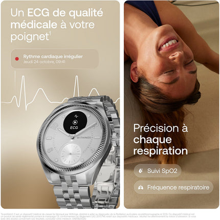 Montre santé WITHINGS Scanwatch Nova Brilliant 39mm Titanium