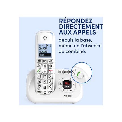 Téléphone sans fil ALCATEL XL785 Voice Blanc