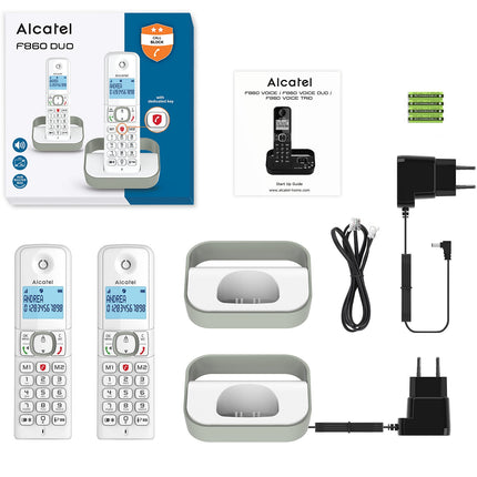 Téléphone sans fil ALCATEL F860 Duo Grey