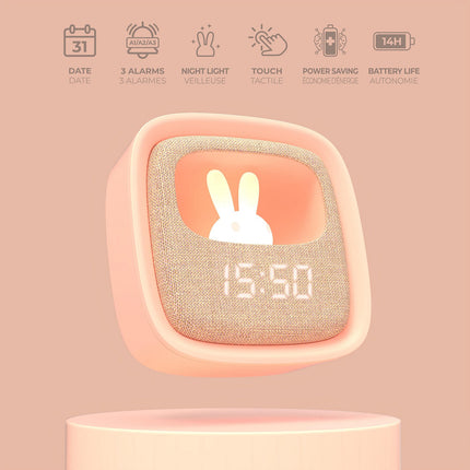 Réveil MOBILITY ON BOARD Billy Clock Lapin Rose