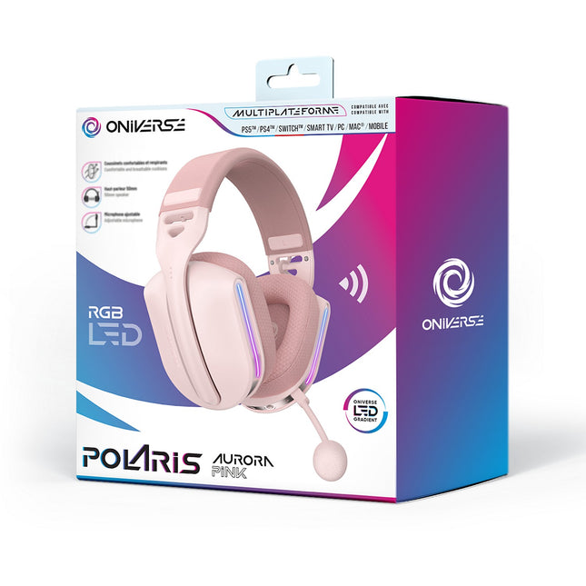 Casque gamer ONIVERSE Polaris Aurora Pink