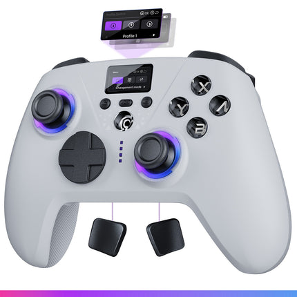 Manette ONIVERSE Aura avec Écran Sans fil Blanche