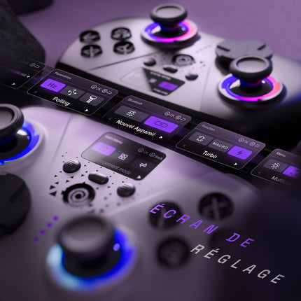 Manette ONIVERSE Aura avec Écran Sans fil Blanche