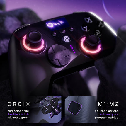 Manette ONIVERSE Aura avec Écran Sans fil Noire