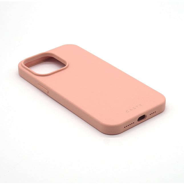 Coque CASYX iPhone 14 Plus silicone Rose MagSafe