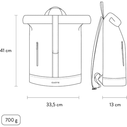 Sac à dos CASYX Modèle TORNADO Large furtif