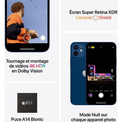 Smartphone APPLE iPhone 12 mini Blanc 64Go Reconditionné