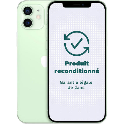 Smartphone APPLE iPhone 12 Vert 64Go Excellent État avec Batterie Neuve - Reconditionné