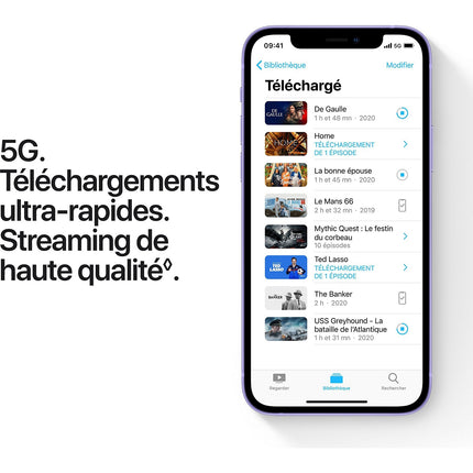 Smartphone APPLE iPhone 12 Mauve 64Go Batterie Neuve Reconditionné