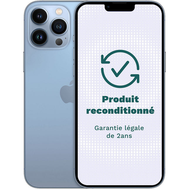Smartphone APPLE iPhone 13 Pro Max Bleu 128Go Excellent État avec Batterie Neuve