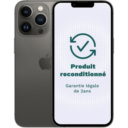 Smartphone APPLE iPhone 13 Pro Graphite 256Go Excellent État avec Batterie Neuve - Reconditionné