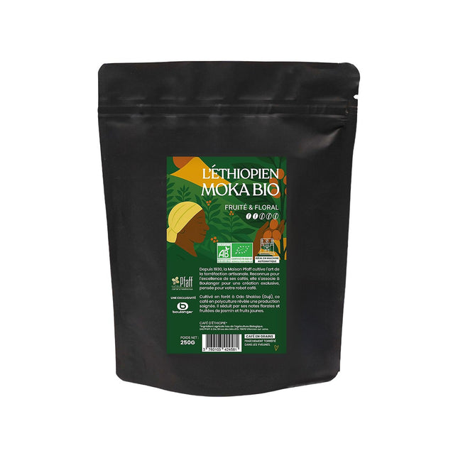 Café en grain PFAFF 250G L'Ethiopien Moka Bio - Intensité 2