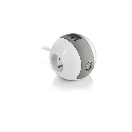 Multiprise USB WATT AND CO Wattball Blanc - Gris