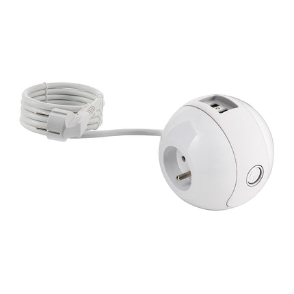 Multiprise USB WATT AND CO Wattball Blanc