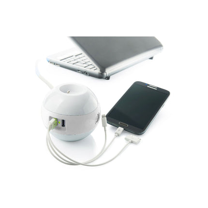 Multiprise USB WATT AND CO Wattball Blanc