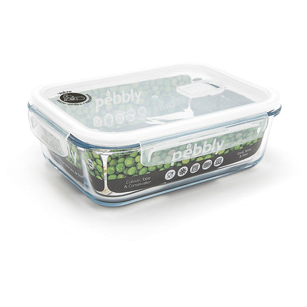 Boîte hermétique PEBBLY RECTANGULAIRE EN VERRE 1.5L