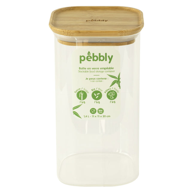 Boîte alimentaire PEBBLY en verre 1.4 L