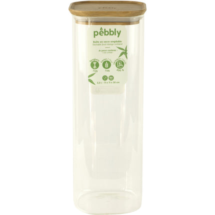 Boîte alimentaire PEBBLY en verre 2.20 L