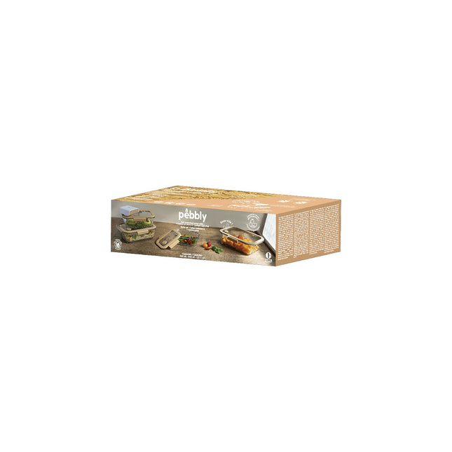 Boîte hermétique PEBBLY 5 pcs - 4 boites et pompe vide d'air