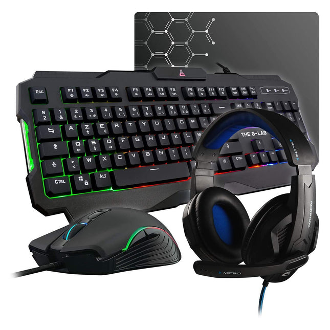 Clavier gamer THE G-LAB COMBO-ARGON Clavier-Souris et Casque