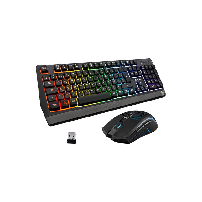Pack clavier et souris gamer THE G-LAB COMBO TUNGSTEN clavier-Souris-Casque/FR