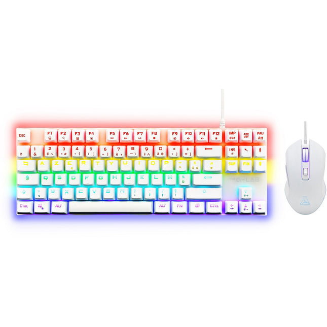 Pack clavier et souris gamer THE G-LAB COMBO MERCURY/W FR 2 EN 1