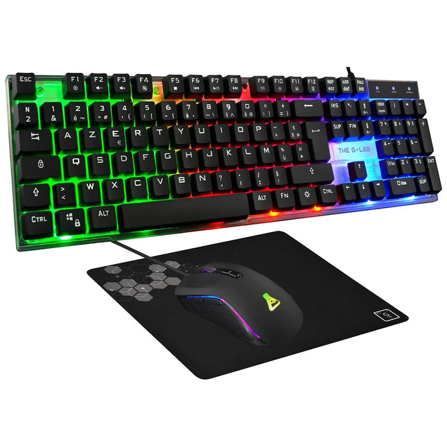 Pack clavier et souris gamer THE G-LAB COMBO YTTRIUM FR 3EN 1