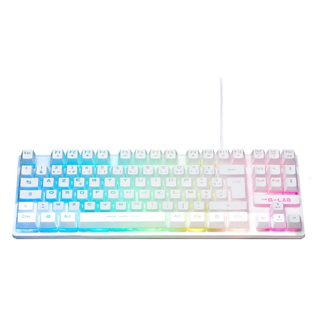 Clavier gamer THE G-LAB KEYZ CAESIUMT FR BLANC