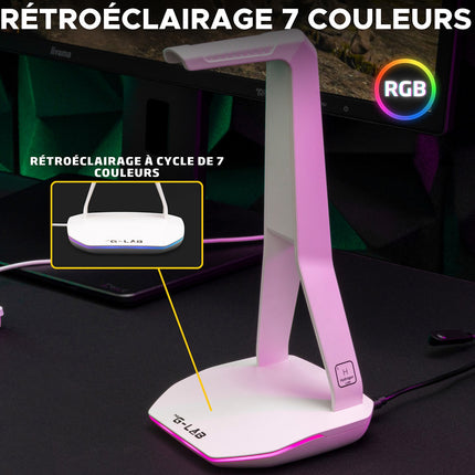 Support casque gamer THE G-LAB K STAND HYDROGEN W