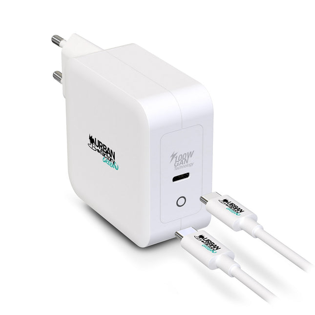 Chargeur ordinateur portable URBAN FACTORY 100W USB-C + Cable USB-C 2M