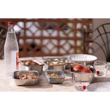 Boîte alimentaire PIKA Inox Metal Shock rectangle 800ml