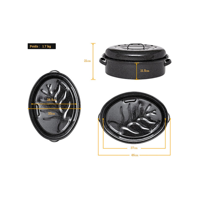 Cocotte GRANITEWARE Roaster diam46cm Rev. Céramique