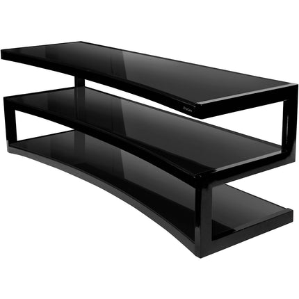 Meuble TV NORSTONE Esse Curve noir laqué/noir 32-60 P