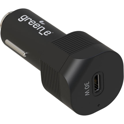 Chargeur allume-cigare GREEN_E USB-C 30W noir