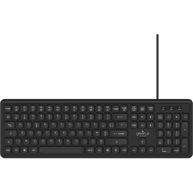 Clavier filaire GREEN_E Filaire eco USB-A Noir