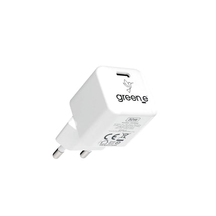 Chargeur GREEN_E USB-C 30W Blanc Origine France Garantie