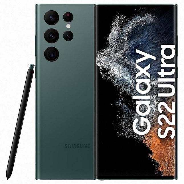 Smartphone SAMSUNG Galaxy S22 Ultra Vert 128Go Excellent État avec Batterie Neuve - Reconditionné