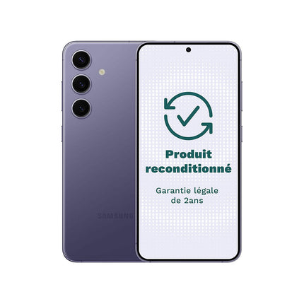 Smartphone SAMSUNG Galaxy S24 Violet 128Go Excellent État avec Batterie Neuve - Reconditionné