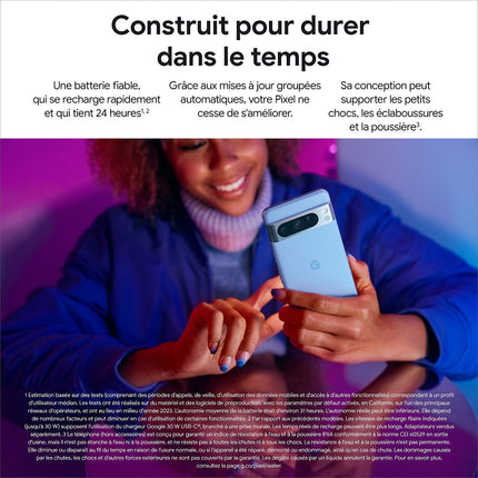 Smartphone GOOGLE Pixel 8 Pro Noir 256Go Excellent État avec Batterie Neuve - Reconditionné